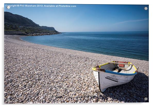 Boat on the beach Acrylic by Phil Wareham