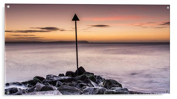 Avon Beach at Dawn Acrylic by Phil Wareham