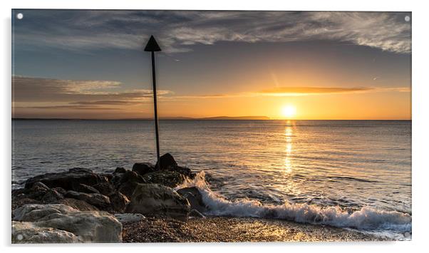 Avon Beach Dawn Acrylic by Phil Wareham