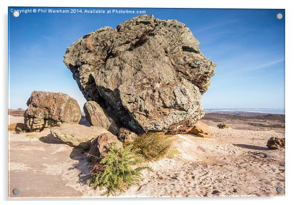 Agglestone Rock Acrylic by Phil Wareham