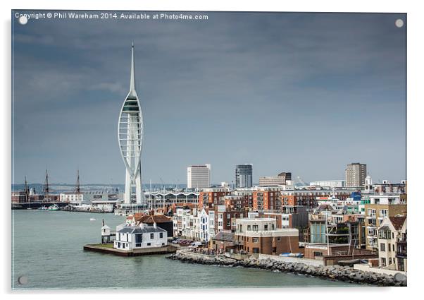 Leaving Portsmouth Acrylic by Phil Wareham