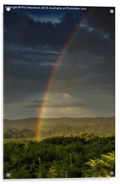 Rainbow at Mogshade Acrylic by Phil Wareham