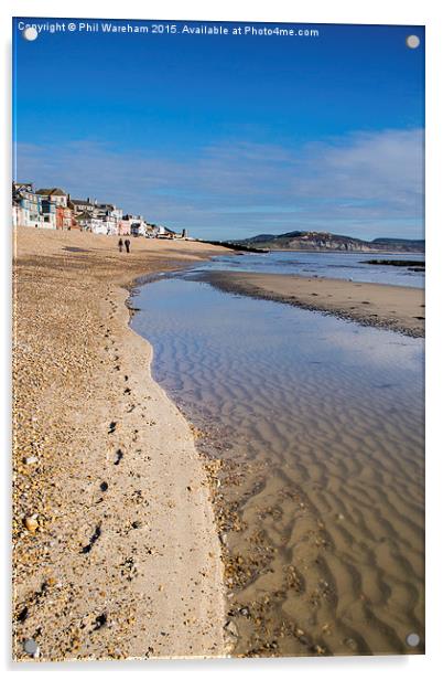  Seaside Footprints Acrylic by Phil Wareham