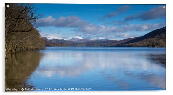 Coniston Reflections Acrylic by Phil Wareham