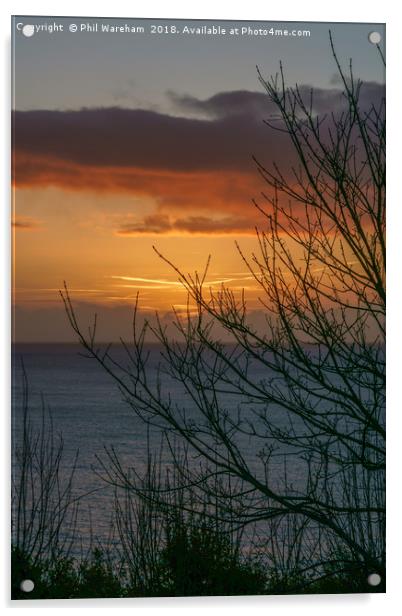 Torbay Sunrise Acrylic by Phil Wareham