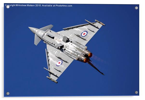  Eurofighter Typhoon FGR4 (ZK349) from RAF Synchro Acrylic by Andrew Watson