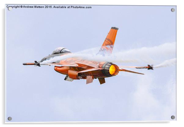  Dutch F-16AM Fighting Falcon Demo RIAT 2012 Acrylic by Andrew Watson