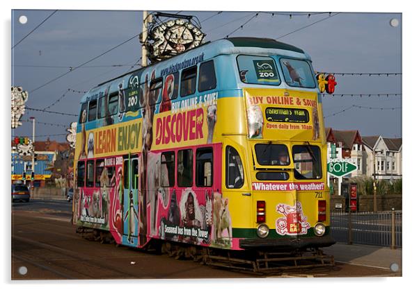 Blackpool Tram 711 Acrylic by James MacRae