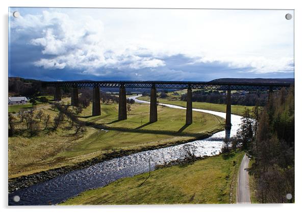 Findhorn Viaduct Acrylic by James MacRae