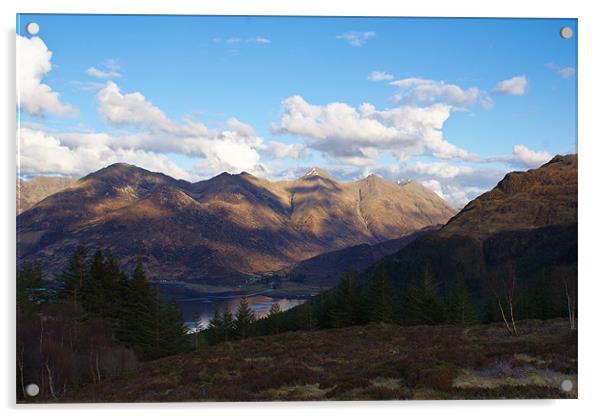 The Five Sisters Of Kintail Acrylic by James MacRae