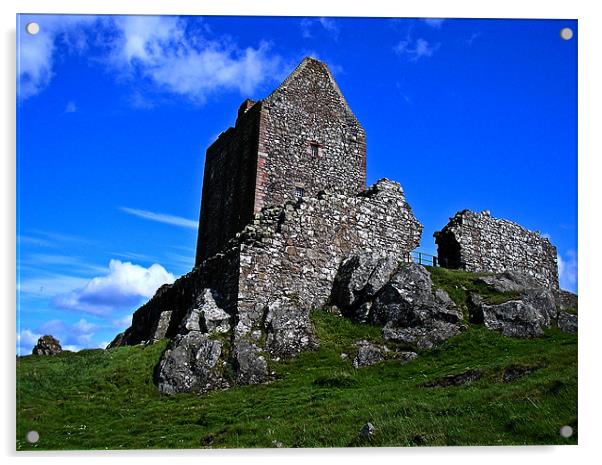 Smailholm Tower Acrylic by James MacRae