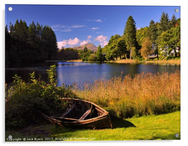 Ben Lomond across Loch Ard Acrylic by Jack Byers