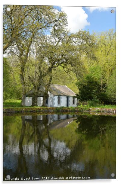 Lochside Cottage Acrylic by Jack Byers