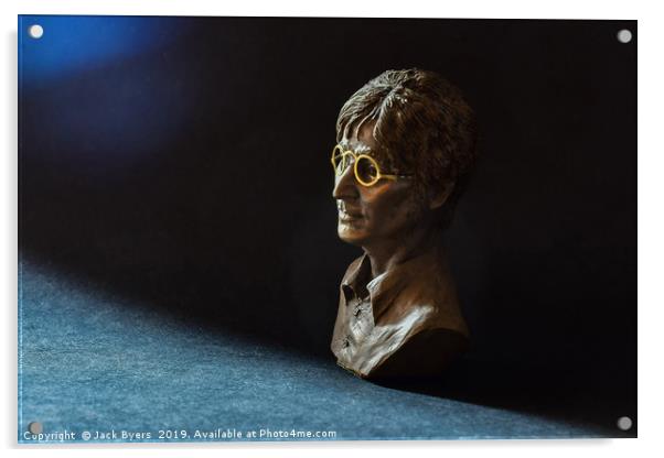 John Lennon a Portrait Acrylic by Jack Byers