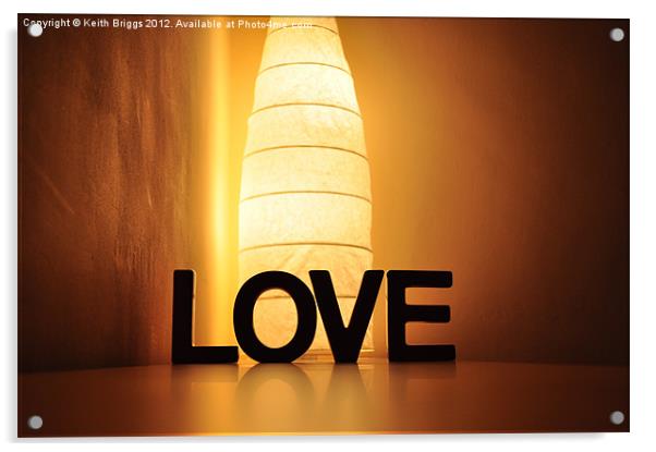 Love Light Acrylic by Keith Briggs