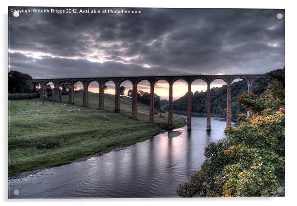 Leaderfoot Viaduct Acrylic by Keith Briggs