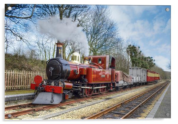 Steam Train Acrylic by Julie  Chambers