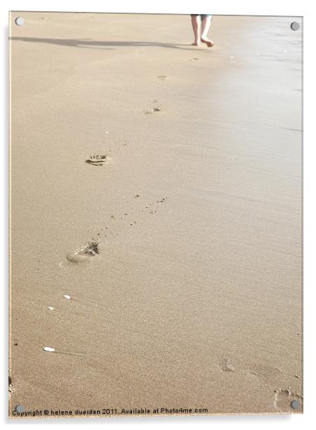 Footprints Acrylic by helene duerden