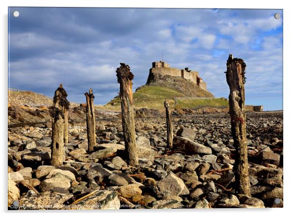 Lindesfarne Castle, Holy Isle Acrylic by Donald Parsons