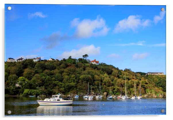 Fishguard Harbour Acrylic by David Tinsley