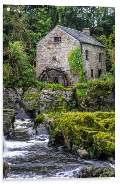 The Old Watermill Acrylic by David Tinsley