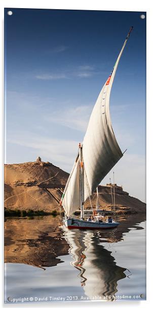 Sailing the Nile Acrylic by David Tinsley