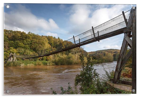 Biblins Suspension Bridge Acrylic by David Tinsley