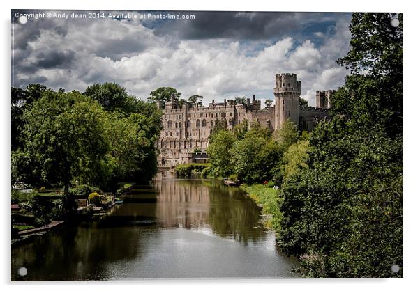 Warwick Castle Acrylic by Andy dean