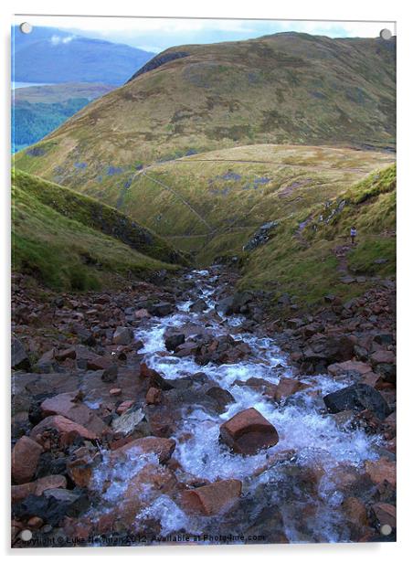 Ben Nevis stream Acrylic by Luke Newman