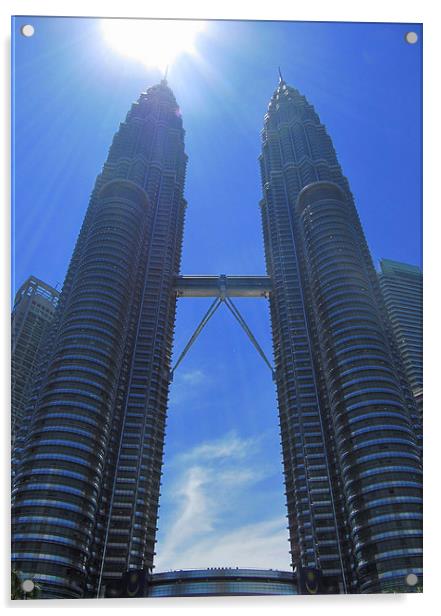 Menara Petronas Towers Acrylic by Luke Newman