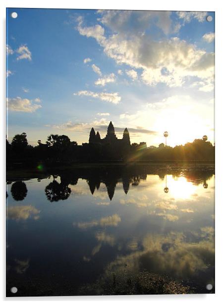Angkor Wat Sunrise Acrylic by Luke Newman