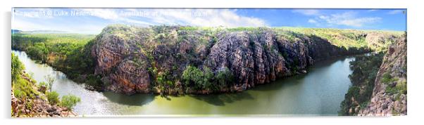  Katherine Gorge Panorama Acrylic by Luke Newman