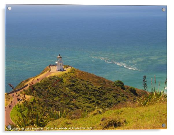 Cape Reinga Lighthouse Acrylic by Luke Newman