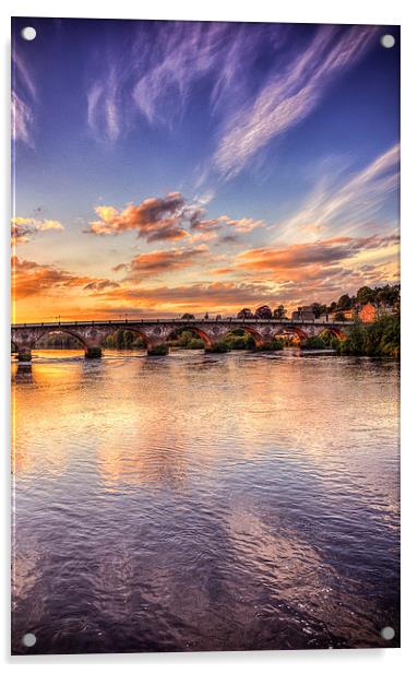 Sunset Over The River Tay Acrylic by Jamie Moffat