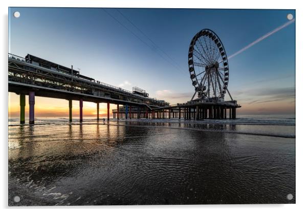 The Scheveningen pier at the sunset Acrylic by Ankor Light