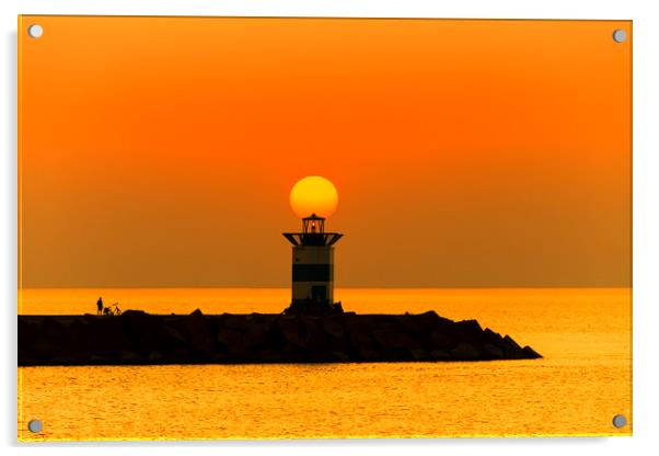 Sunset on the lighthouse Acrylic by Ankor Light