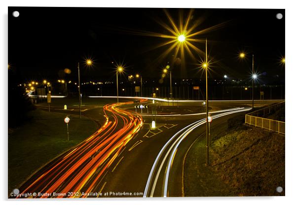 Falkirk Junction at Night Acrylic by Buster Brown