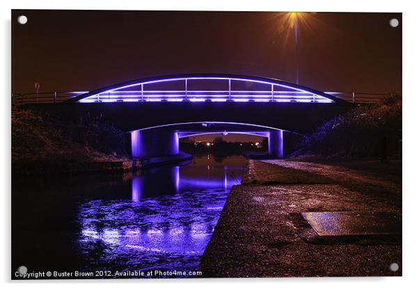 Falkirk Blue Bridge Acrylic by Buster Brown