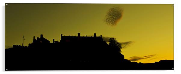 Stirling Castle Silhouette Acrylic by Buster Brown