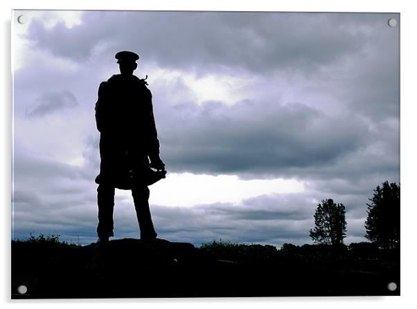 David Stirling Statue Silhouette Acrylic by Buster Brown