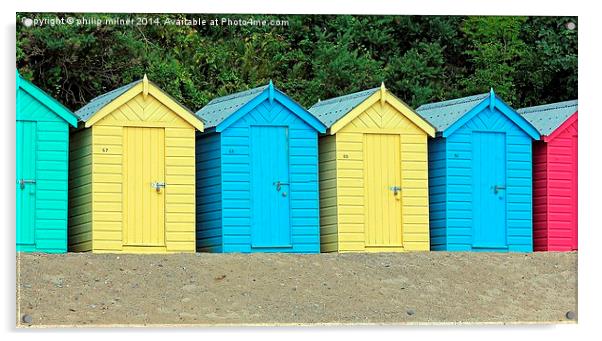  Holiday Beach Huts Acrylic by philip milner