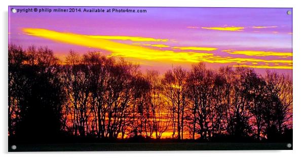  Arley Sunrise Acrylic by philip milner