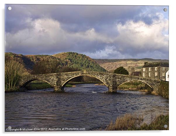 Pont Fawr, Llanwrst Acrylic by Michael Ellis