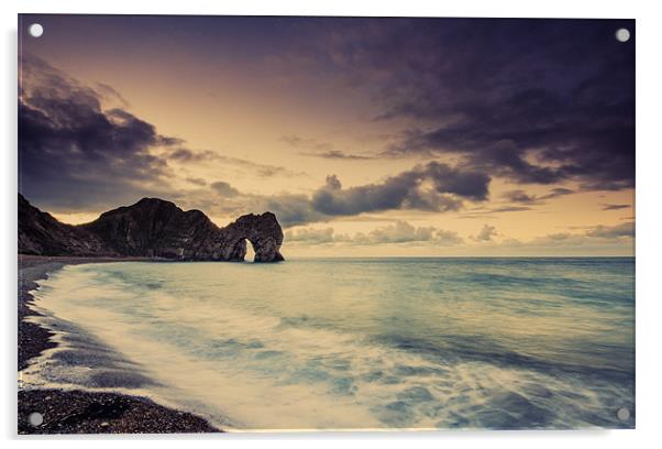 Durdle Door Sunrise Acrylic by stuart bennett