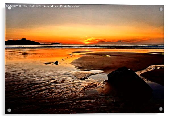  'Sunset Beach' Acrylic by Rob Booth