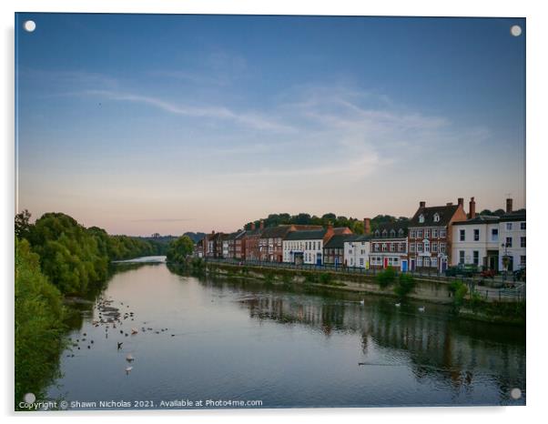 River Severn, Bewdley, Worcestershire Acrylic by Shawn Nicholas