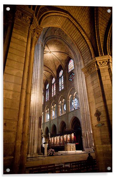 Notre Dame interior Acrylic by Daniel Zrno