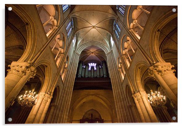 Notre Dame interior Acrylic by Daniel Zrno