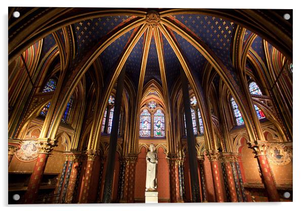 Sainte Chapelle interior Acrylic by Daniel Zrno