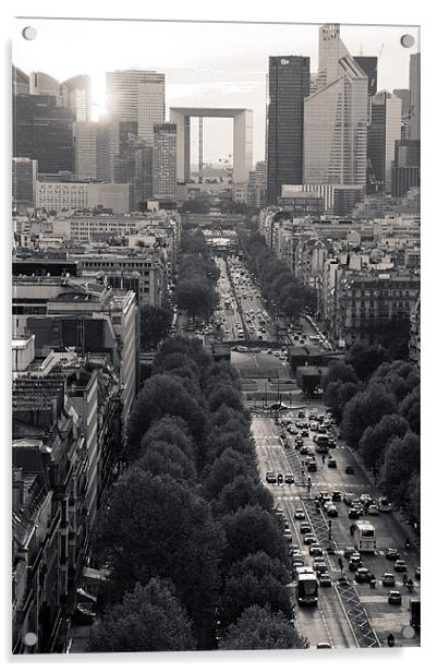 Champs Elysees from Arc de Triomphe Acrylic by Daniel Zrno